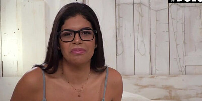Big jugs Latina lady will perform solo pussy masturbation using a dildo