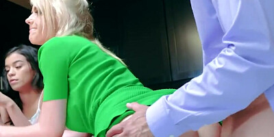 Step Mom Turns Teen Step Daughter into Sexdoll for Insatiable Step Father