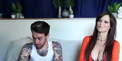 Full-bosomed MILF is being brutally fucked by that inked punk