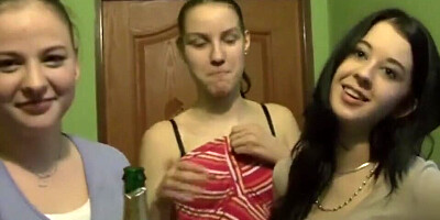 A couple of college broads are enjoying a big shaft of their buddy