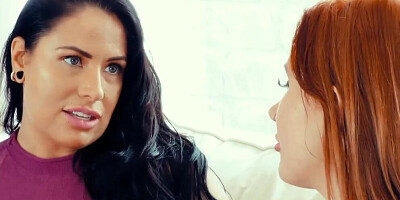 Zara and her stepmom Ella are enjoying in some lesbian romance