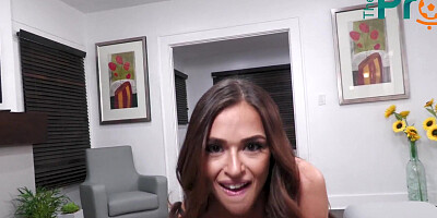 Armani Black and her partner are fornicating on the couch