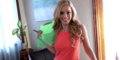 Hot Blonde  stepdaughter Sucking her Daddy's Cock