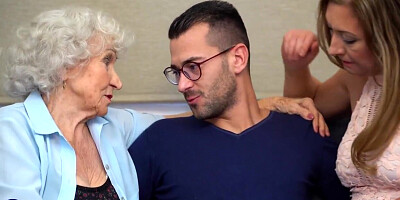 Hot Guy Uses Stepmom's and Step-Granny's Hairy Twats