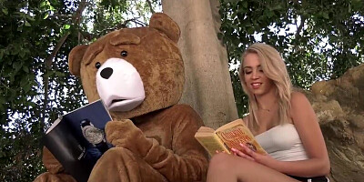 Her wish becomes a reality and her bear becomes real