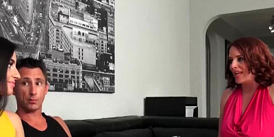 Stepmom milf rides cock