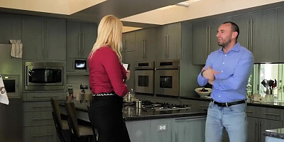 Curvy blonde Vanessa Cage is spanked and fucked by a horny stud