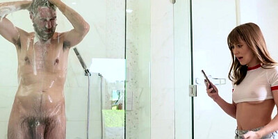 Jules Jordan - Paige Owens Catches her Step-Father in the Shower