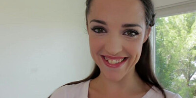 Nikki Next flirts with the camera while sucking a big cock