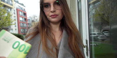 Public Agent hot babysitter fucks a complete stranger with a huge cock in her apartment