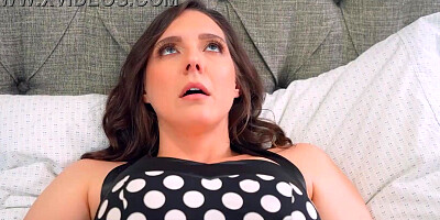 Big boobies step mom had a date with a sex toy but then step son walked in on her