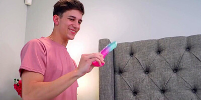 Big boobies step mom had a date with a sex toy but then step son walked in on her