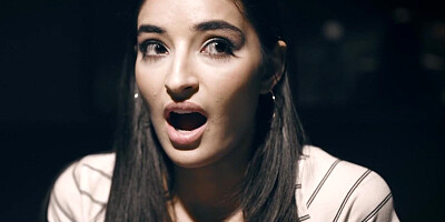 Horny young MILF is in a trance-like state during sexual intercourse with a bearded man