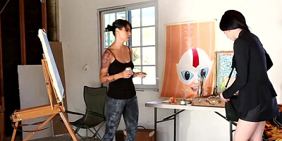 Inked dyke is obsessed with her lady friend and craves lesbian sex