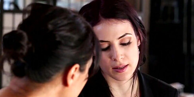 Inked dyke is obsessed with her lady friend and craves lesbian sex