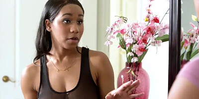 Bratty Ebony Teen Lesbian Lovers Jenna Foxx & Kira Noir get it on