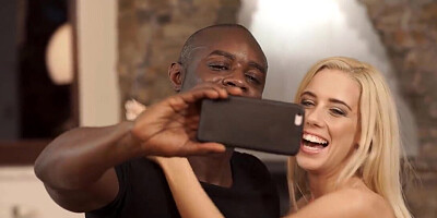 Nasty blonde with long legs desires to get gaped hard