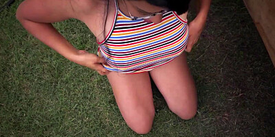 Husband surpirses IG influencer wife while she's live. Cums on her face.