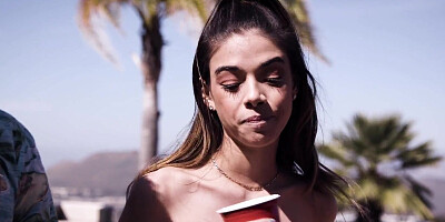 Horny guy rubs Paige Owens's pussy and fucks her in the bedroom