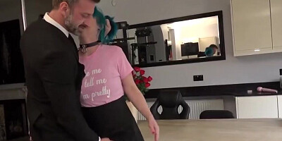 Misbehaving punk chick is groped and fucked by her perverted stepdaddy