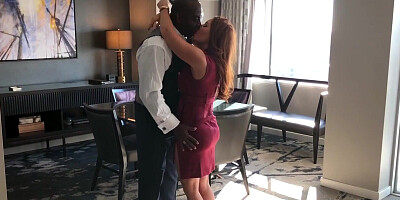 A big black stallion is fucking a splendid cougar Janet Mason