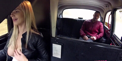Female Fake Taxi Spanish Guy Fucks the Blonde Taxi Driver