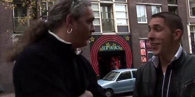 Brunette prostitute from Amsterdam is filmed by a client during sex