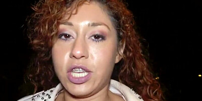 Curly-haired Latina was asked to have a public POV quickie on camera with a stranger