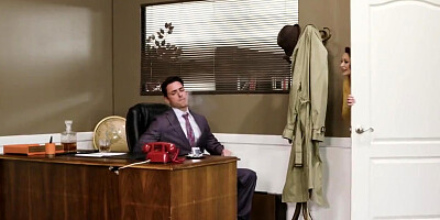 Hot Big Tit Redhead Seduces her Boss