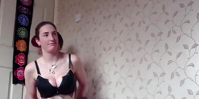 Tied up girl gets fucked in the throat and jizzed on
