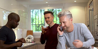 Gorgeous girl Clea Gaultier is having sex with two horny fellows