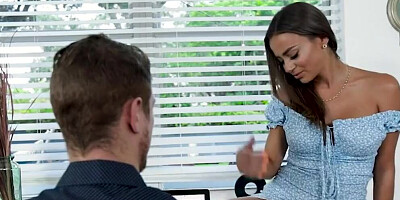 Slutty cougar Havana Bleu fucks with stepson behind husband's back