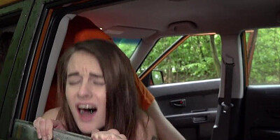 Fake Driving School Cute Teen Brunette Pussy Stretched