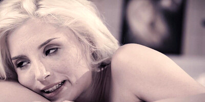 Young blonde comforts her stepdad by letting him fuck her