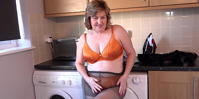 Aunt Judy's XXX - Your Curvy Mature Housewife Mrs. Kugar Sucks Your Cock in the Laundry Room (POV)