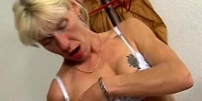 Katrin Aka Yvonne (over50) Hausfrauen Report (2005) German Skinny Granny Anal Black Stocking