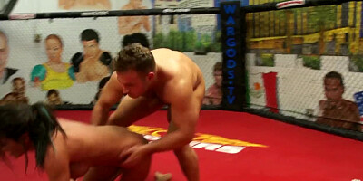 Mixed Wrestling Toyed, Beaten, and Jizzed - Part 2