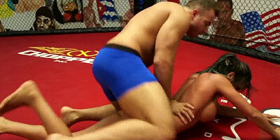 Mixed Wrestling Toyed, Beaten, and Jizzed - Part 2