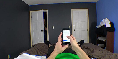 MILF with a huge boobs is filmed by stepson during sex