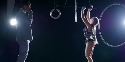 The filthiest fetish of this busty blonde slave came true