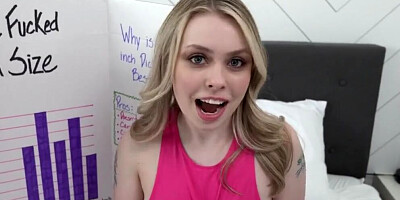 Lucky guy fucks his girlfriend and her ravishing stepsister in 3some