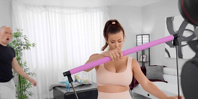 Alexis Fawx plays with fellow's hard pecker and gets shagged