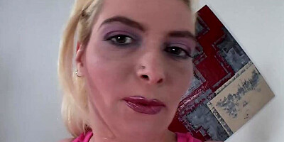 Naughty MILF poses for the camera and plays with her pussy