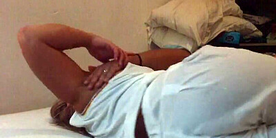 Amateur MILF wakes up her husband with a nice sloppy blowjob