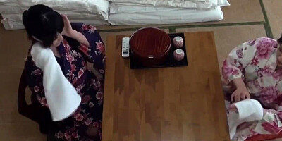 Japanese MILF and stepdaughter in a passionate lesbian sex scene