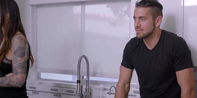 Inked Babe Takes Hard Cock - Rocky Emerson