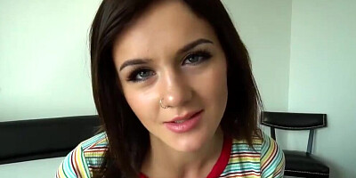 Hairy stepsis rides cock for money