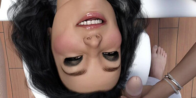 3D sex cartoon shows brunette MILF getting fucked by a stepson