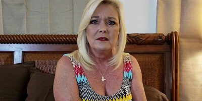 Chubby mature woman Ms Paris Rose gives blowjob in a POV video