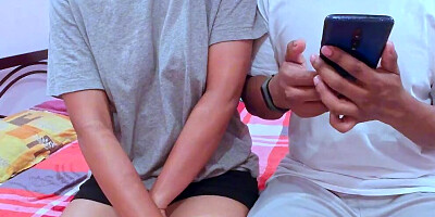 Cute Stepsister In Bed With Big-Brother.